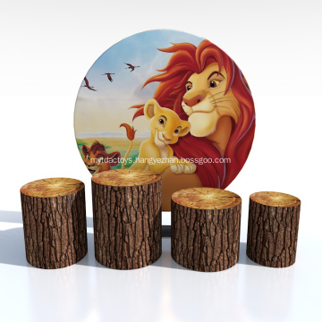 Lion King theme party stage circular backdrop